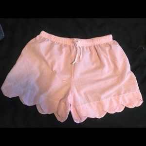 Pink scalloped shorts